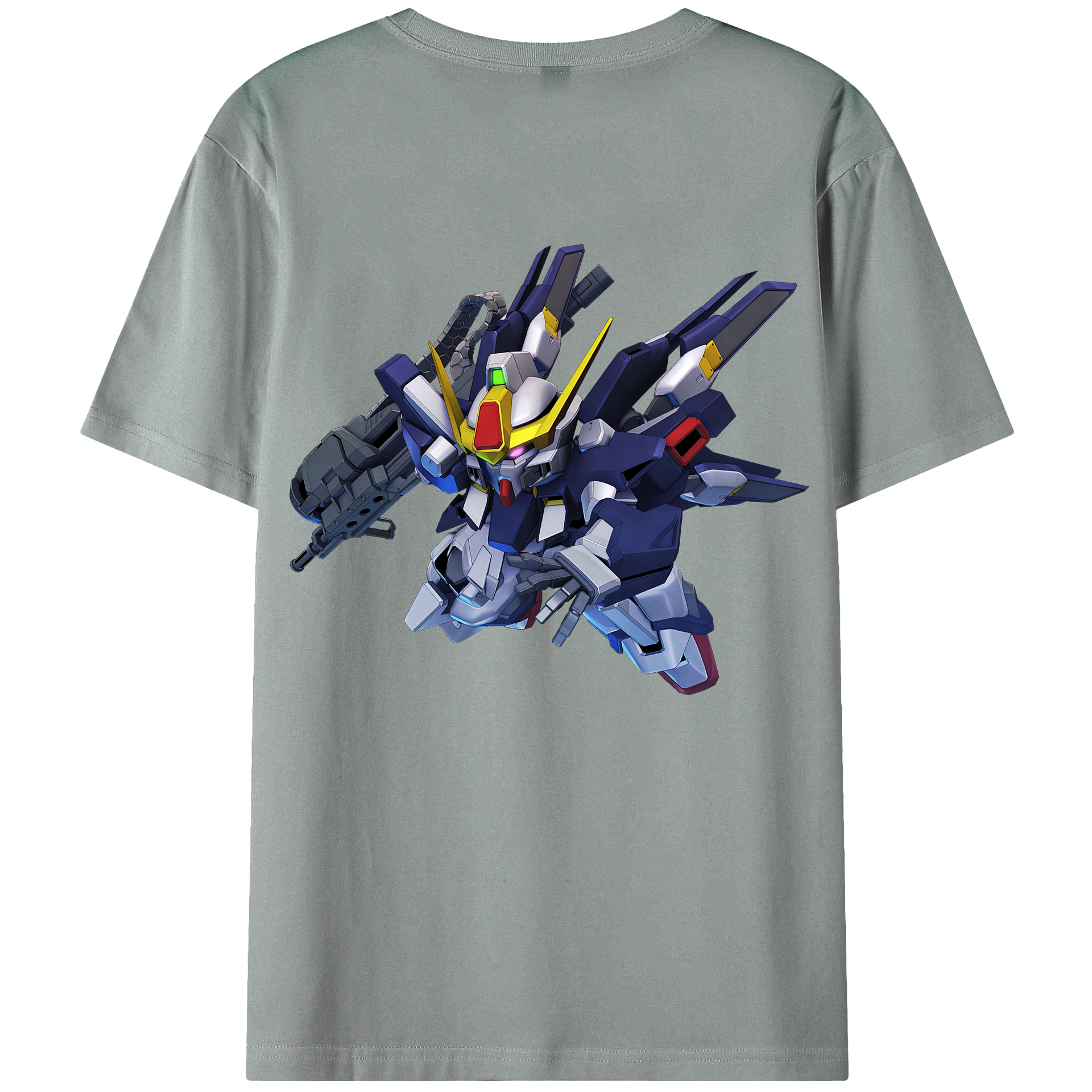 （画像用） 機動戦士ガンダム Mobile Suit Gundam 綿100％ メンズ半袖Tシャツ（バックプリント） 通気性